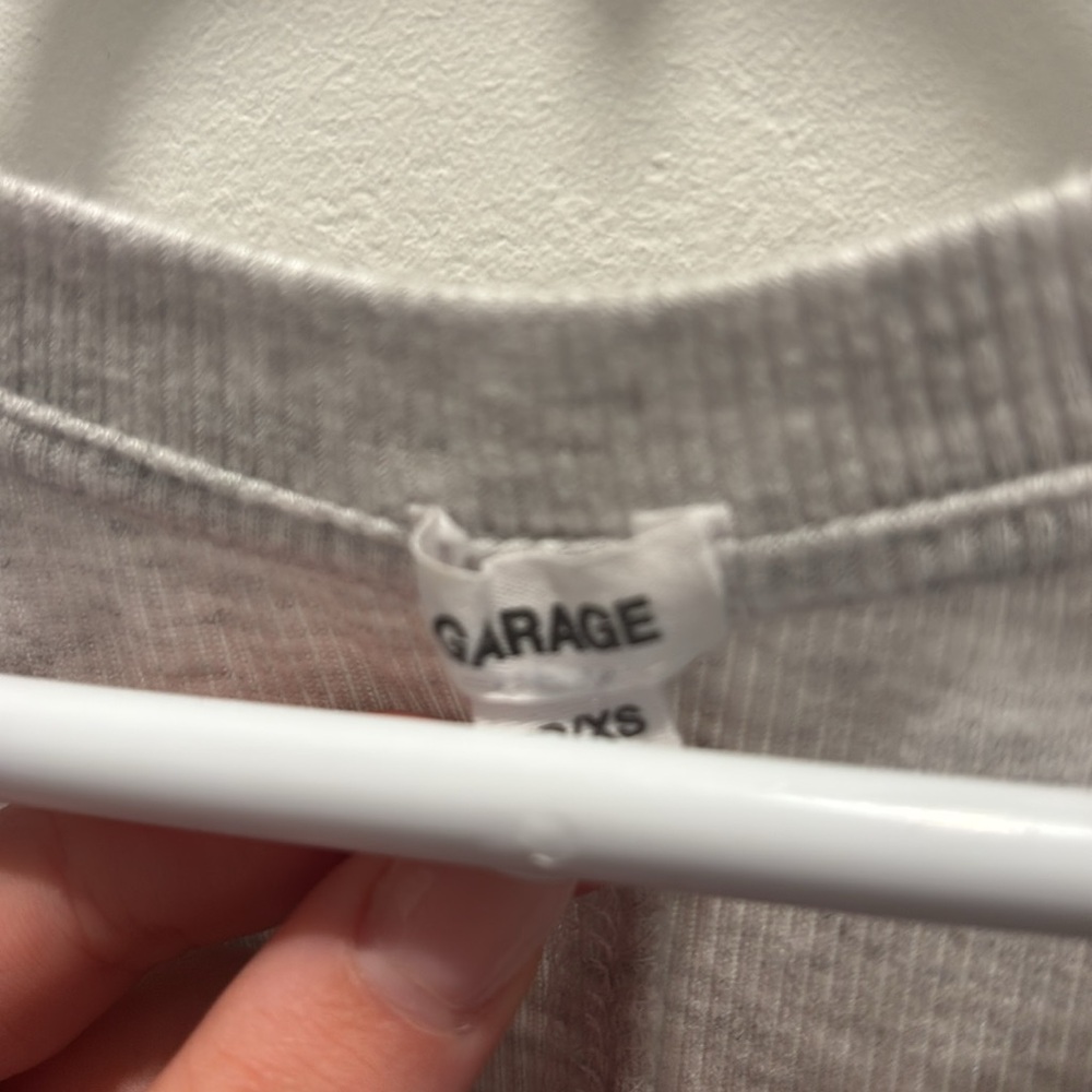 Gray Ribbed Women's Top - Picture 2 of 2